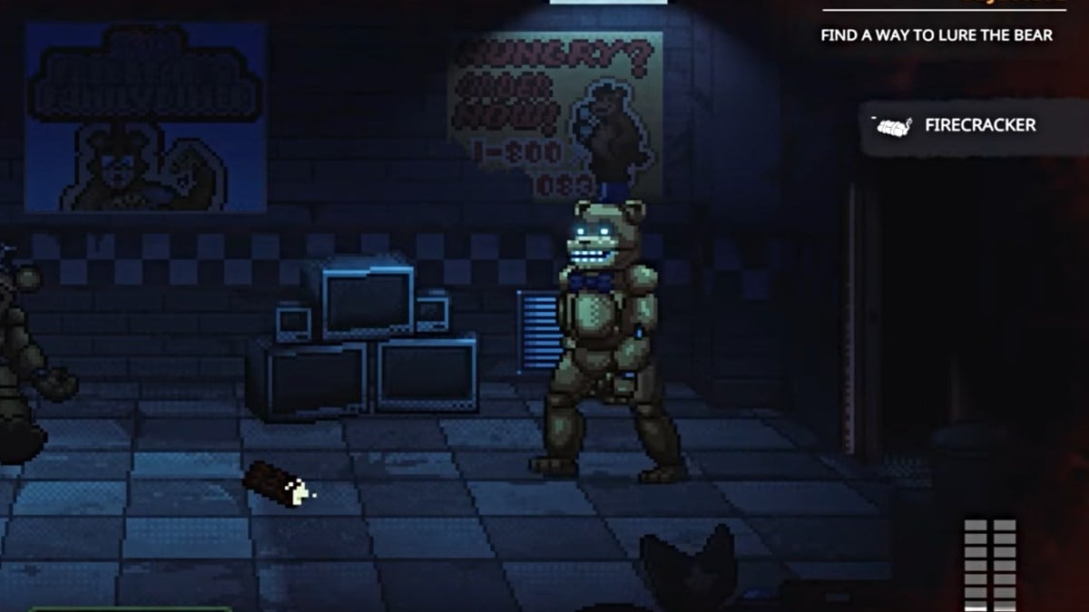 Freddy finds Firecrackers in Five Nights at Freddy's: Into the Pit