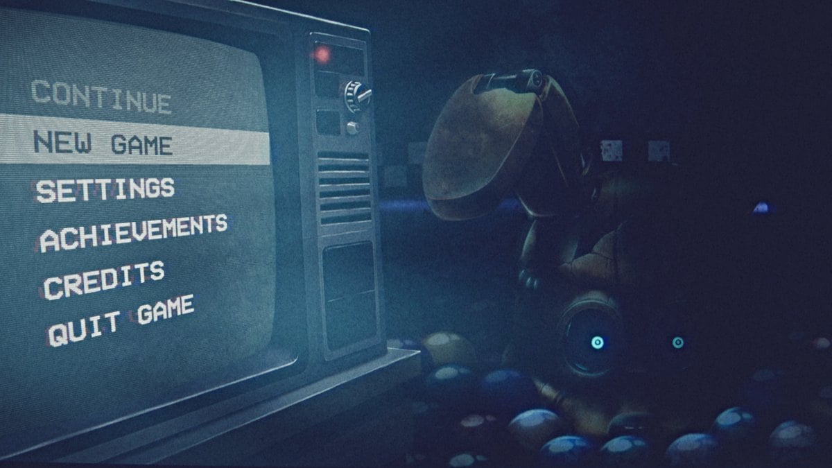 The start screen in Five Nights at Freddy's: Into the Pit