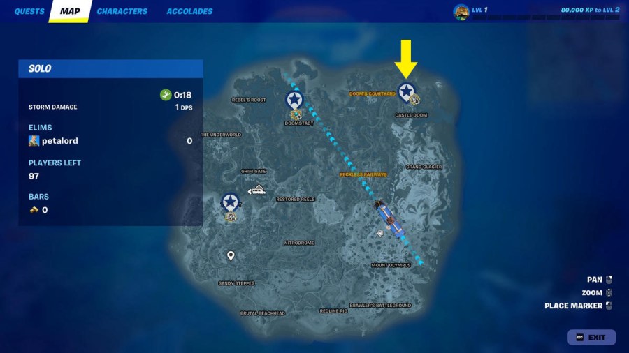 Fortnite Castle Doom POI