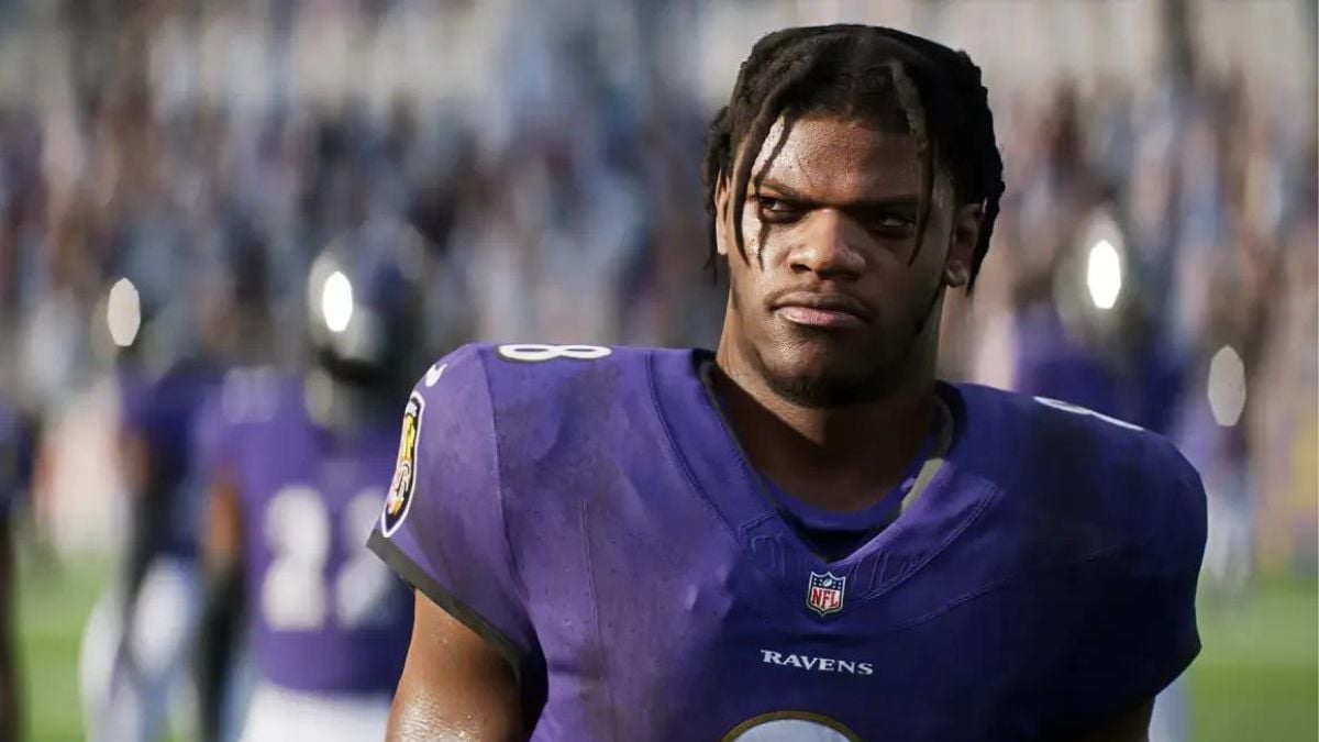 Lamar Jackson in Ravens uniform in Madden 25