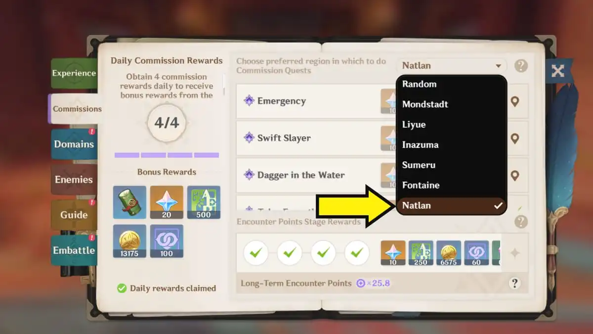 How to unlock Natlan Commissions & Reputation Boards in Genshin Impact