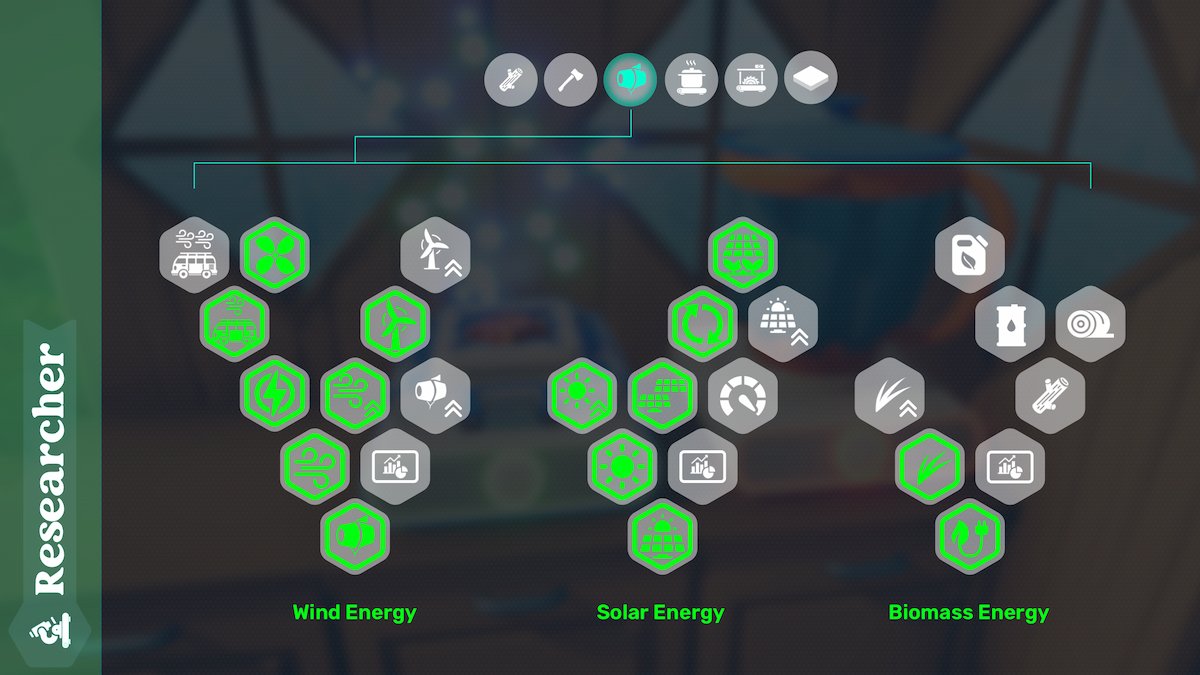 Reseach different energy sources in Outbound.