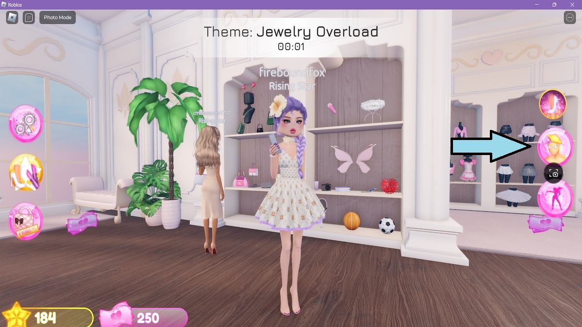 Все элементы управления в Roblox Dress, чтобы произвести впечатление (все устройства)