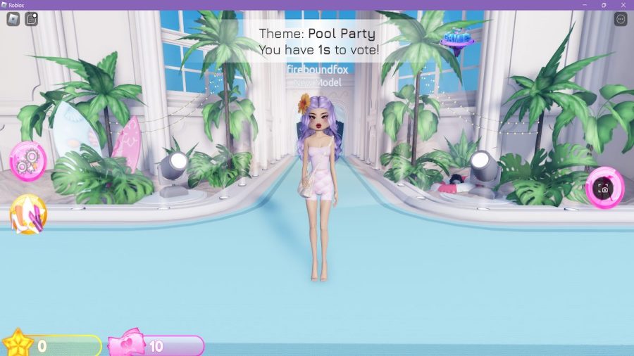 Summer themed outfit in Dress to Impress on Roblox.