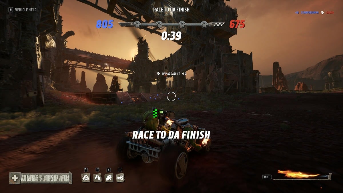Speeed Freeks race to the finish line objective in Deff Rally