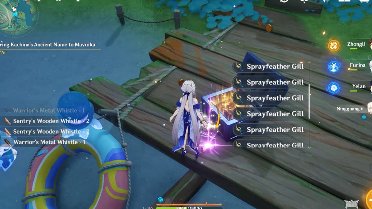 Все локации Sprayfeather Gill в Genshin Impact