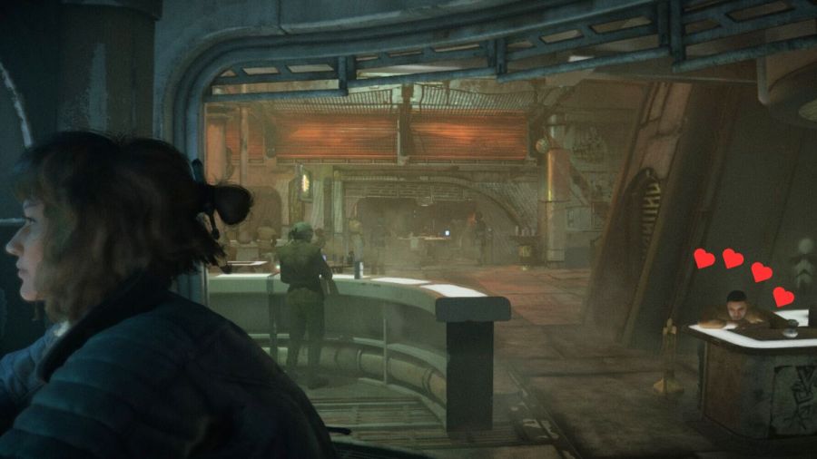 Key Vess in the cantina in Star Wars Outlaws