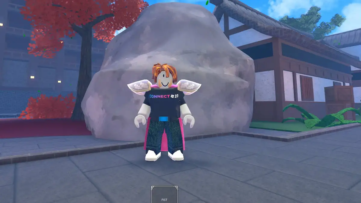 A player standing in Jujutsu Piece