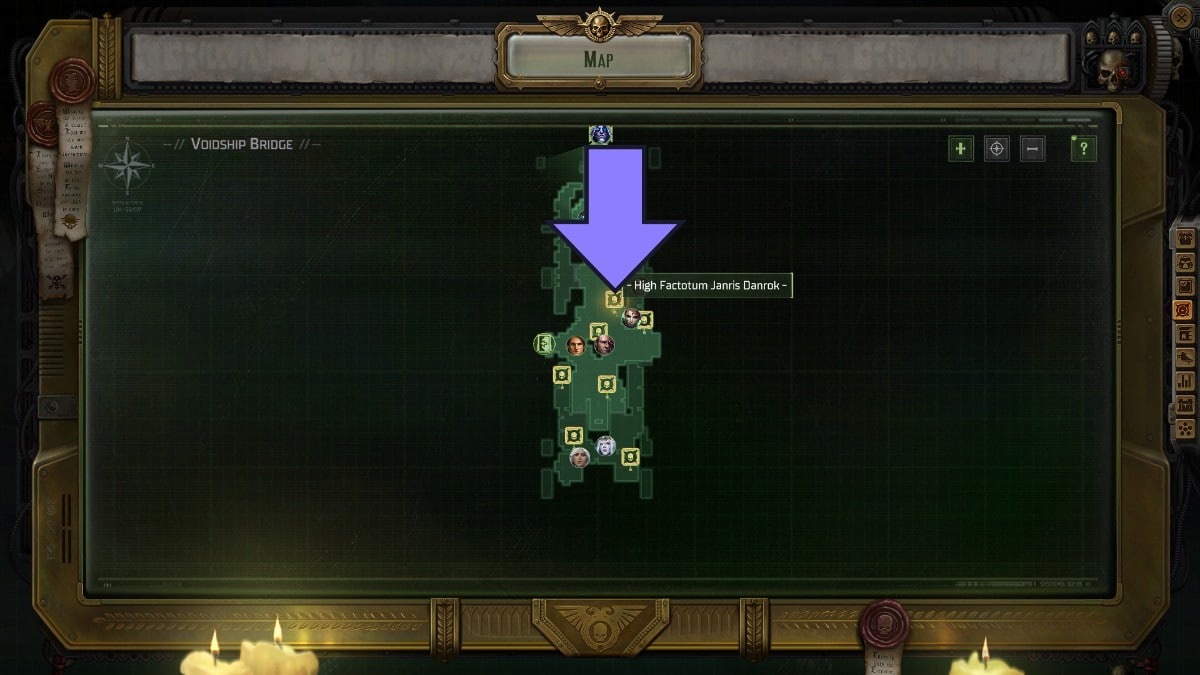 Marked location of Janris in Rogue Trader