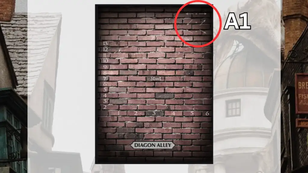 The clue for the Diagon Alley puzzle in Hogwarts Escape Room