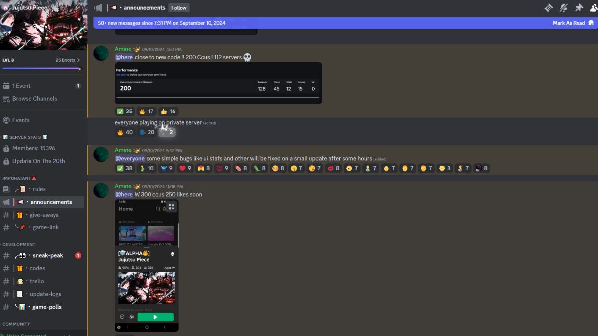 Jujutsu Piece Trello Link and Discord Server