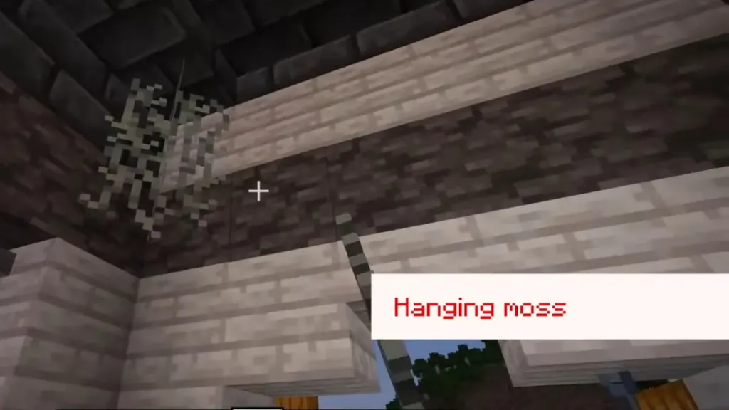 Minecraft's new hanging moss block