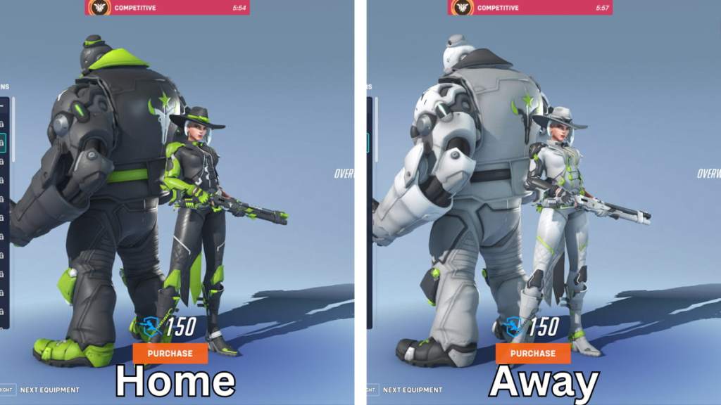 The home and away skins for the Houston Outlaws Overwatch team