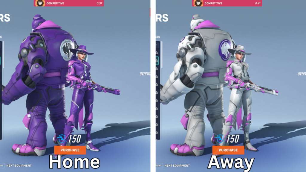 The La Gladiators' home and away skins in Overwatch 2