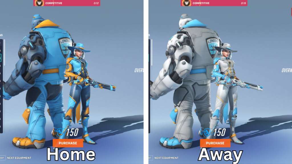 The home and away Ashe skins for the London Spitfire