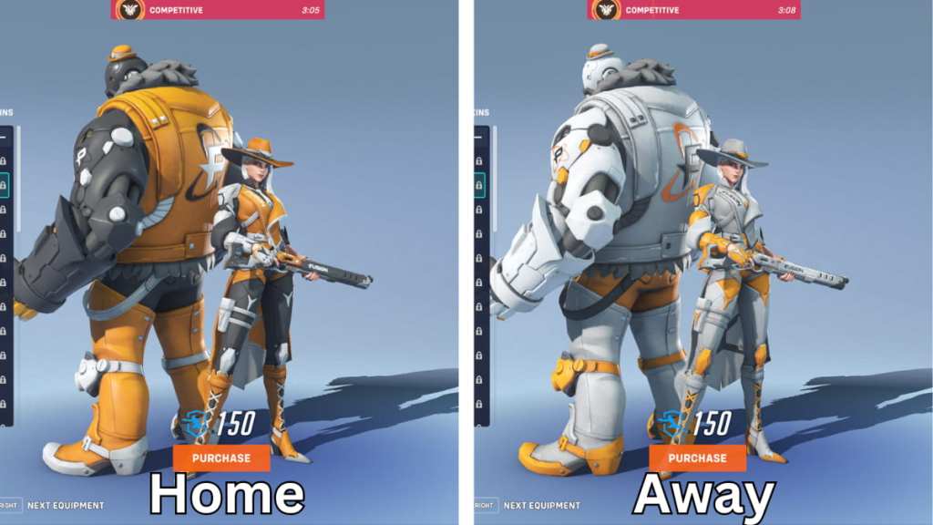 The home and away skins for the Philadelphia Fusion in Overwatch 2