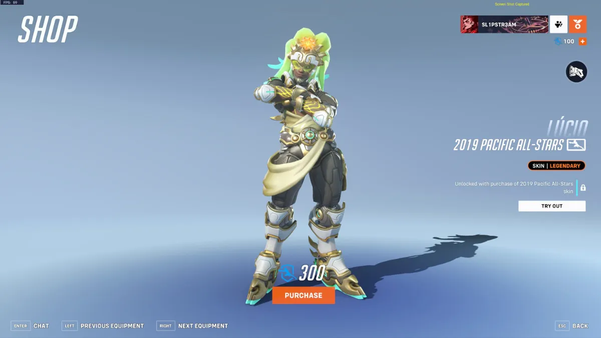 The 2019 Pacific All-Stars Lucio Skin in Overwatch 2