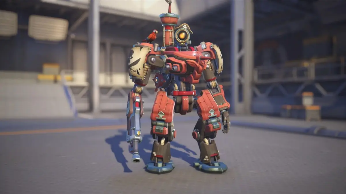 Bastion's Pirate Ship skin in Overwatch 2