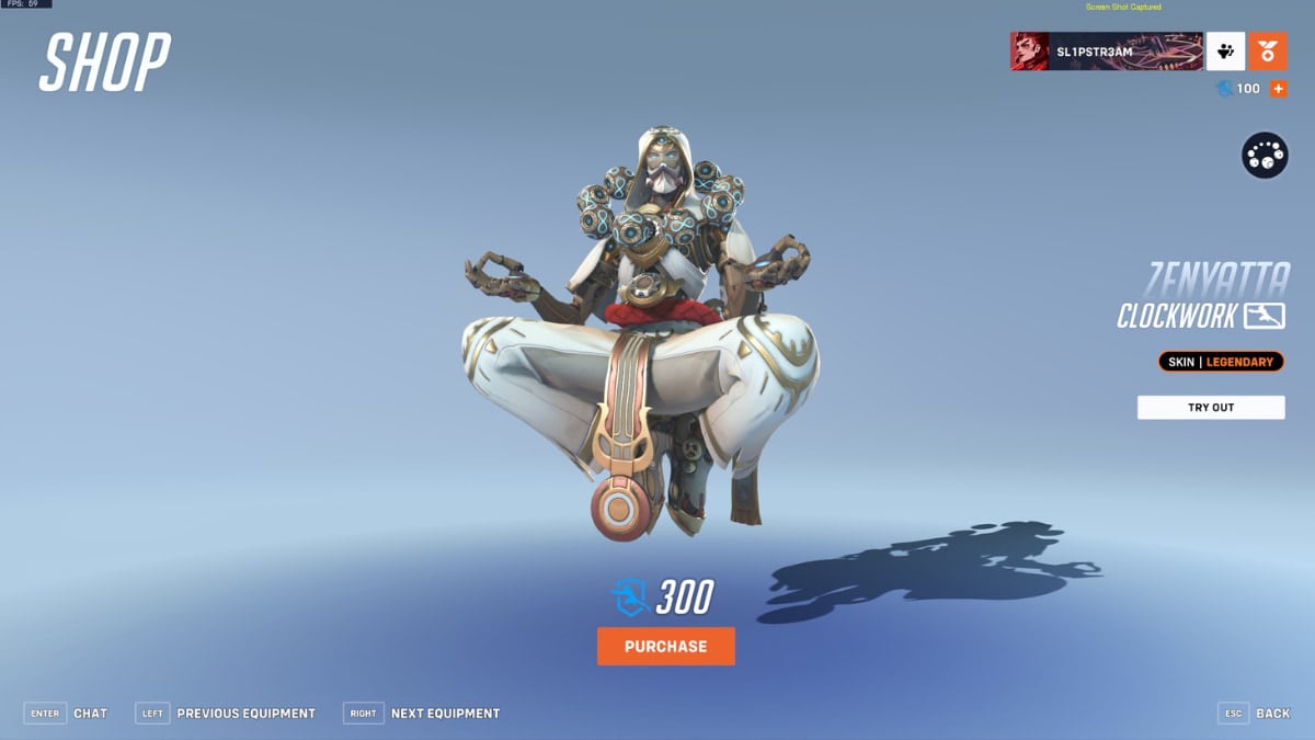 Zenyatta's Clockwork Overwatch League skin