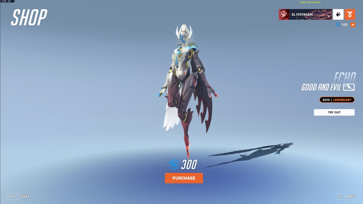 Echo's Good and Evil Overwatch League skin