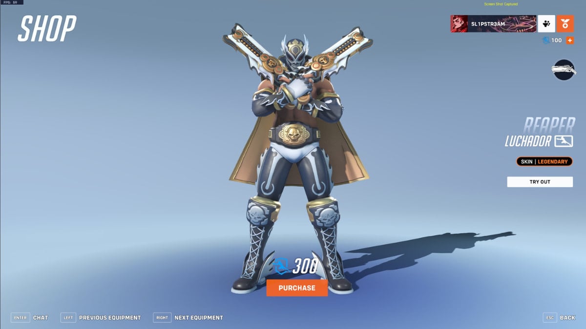 The Luchador Reaper Overwatch League skin