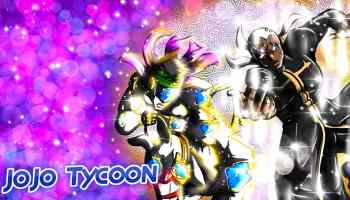 The Jojo Tycoon homepage image featuring Enrico Pucci on Roblox
