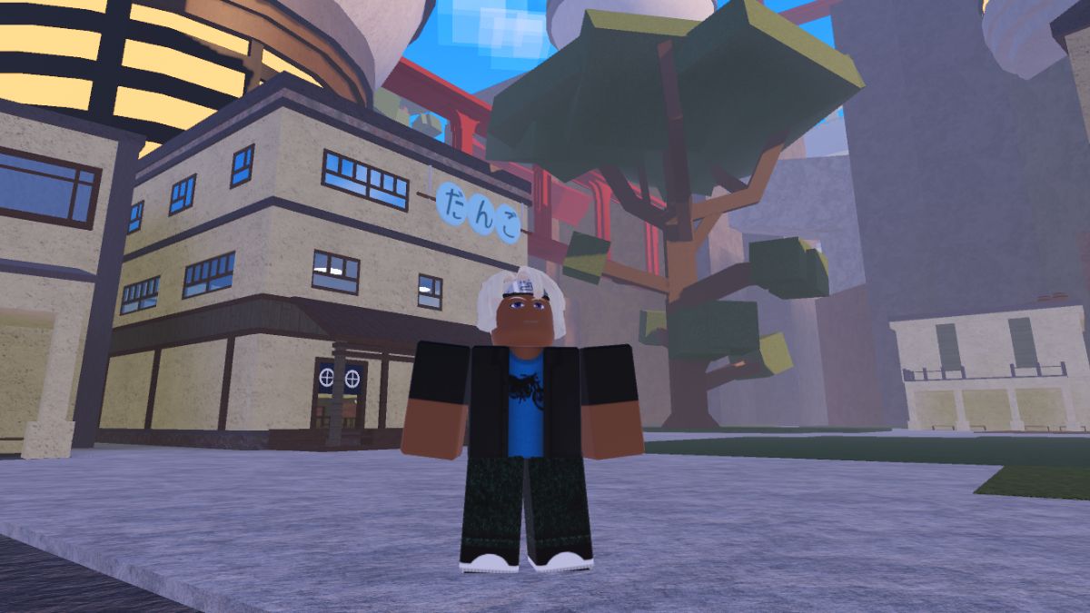 Player in the starting town of Shinobi Saga