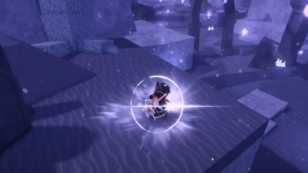 A player meditating in Sorcery