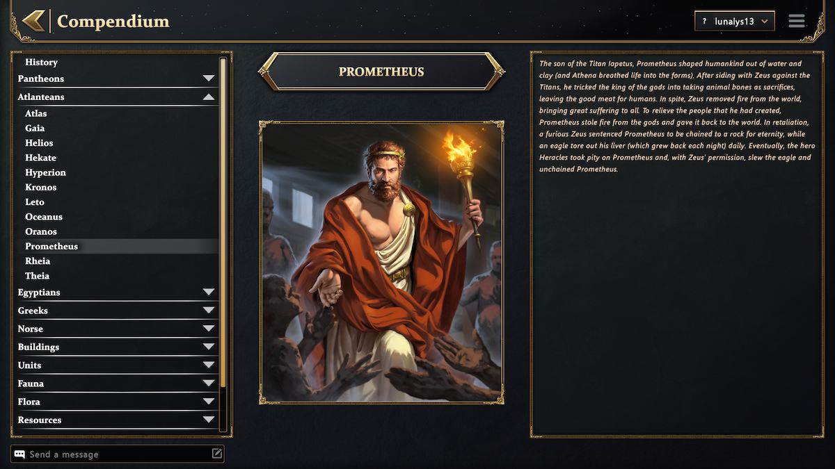 Prometheus' information in Age of Mythology: Retold.