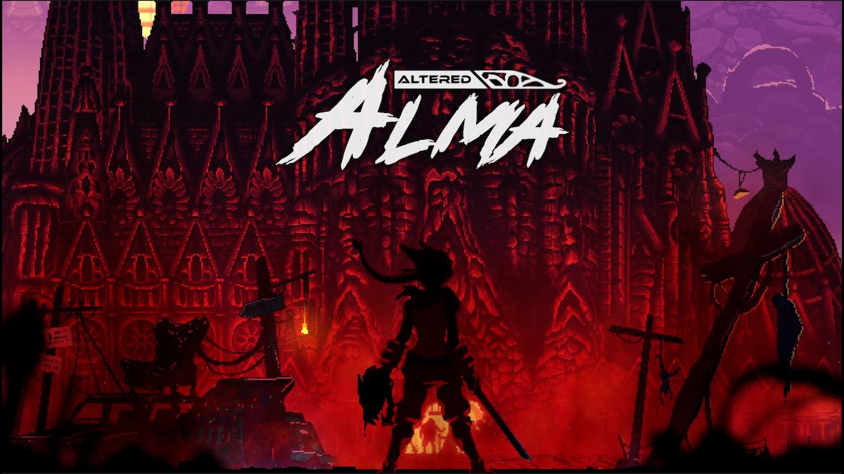 Altered Alma title screen.