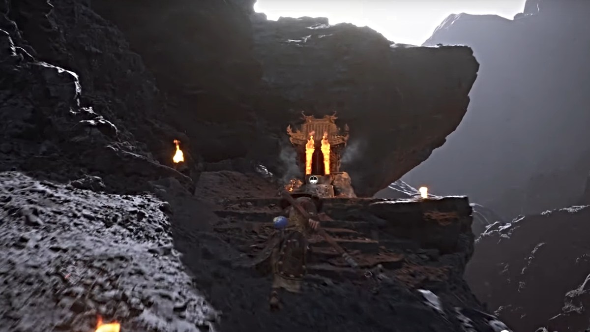 Fallen Furnace Crater keeper's shrine in Black Myth Wukong