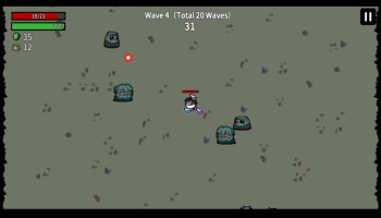 Playing Brotato with a fist as the weapon while wearing the Hedgehog item.