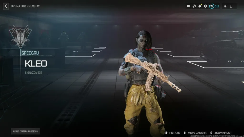 Call of Duty Warzone operator skin Zombie