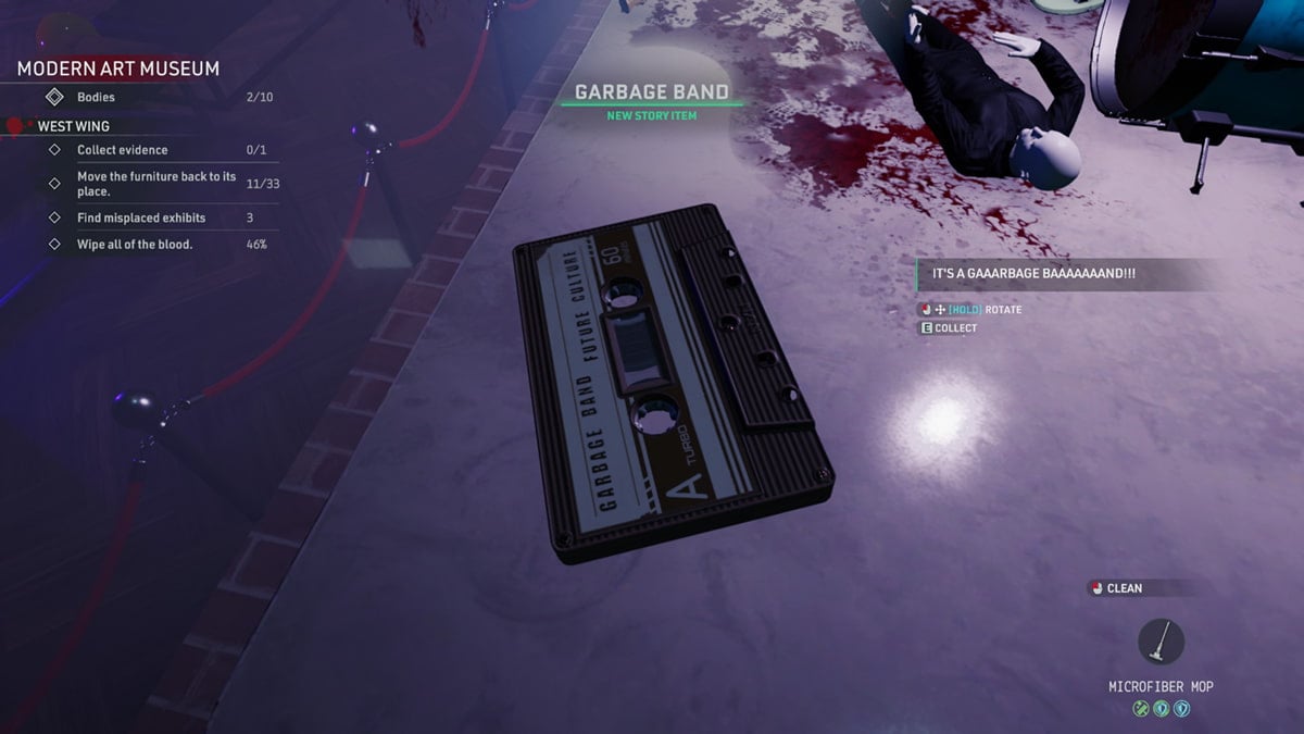 Cassette Tape on the stage in Crime Scene Cleaner