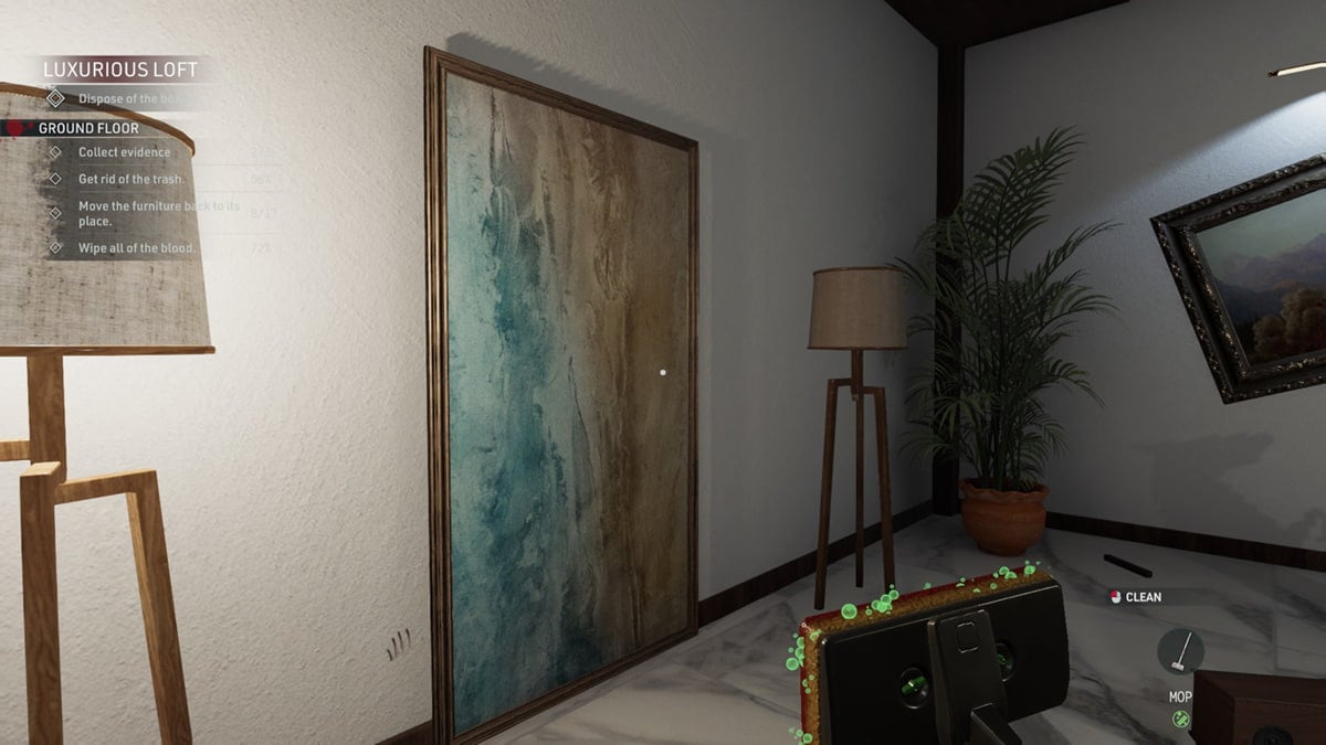 Secret painting door in Crime Scene Cleaner