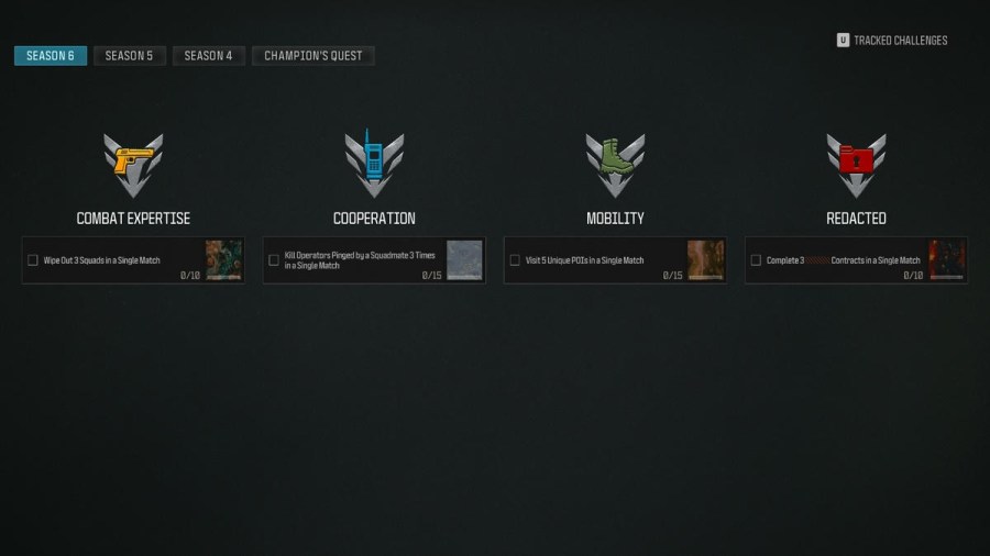 Call of Duty Warzone Season 6 Challenges