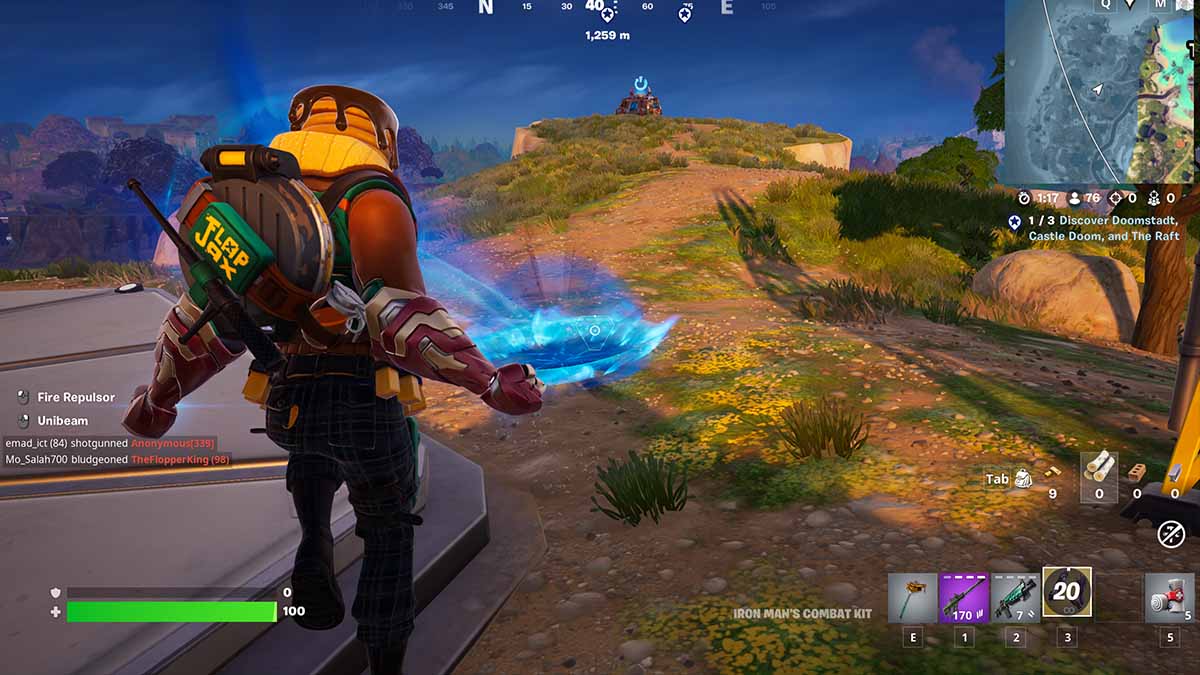 Fortnite character using Iron Man’s Combat Kit