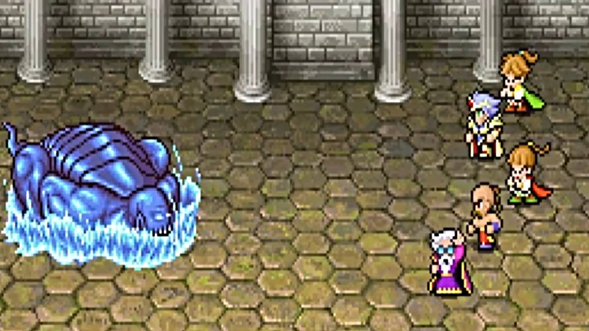 Battle in Final Fantasy 4 Pixel Remaster