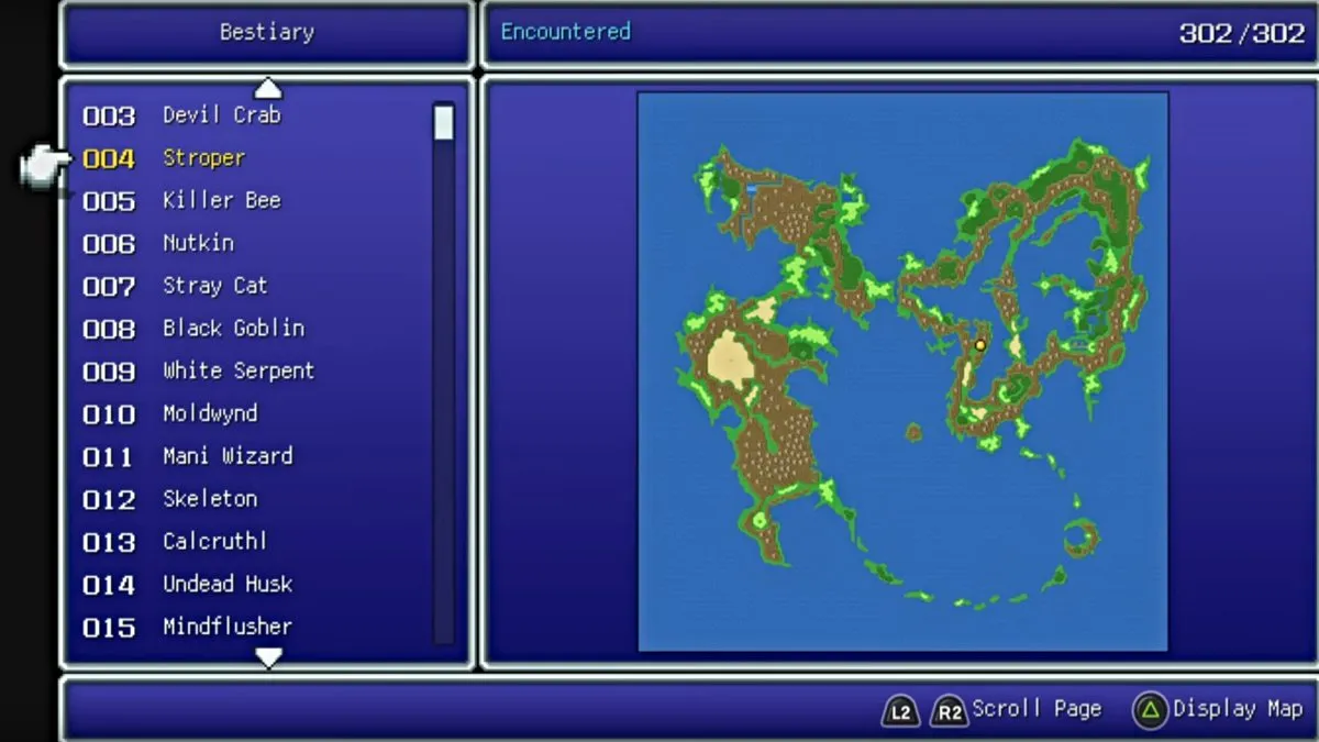 Final Fantasy 5 Pixel Remaster Bestiary and Locations