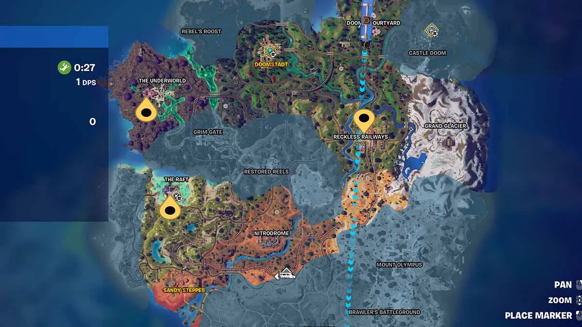 Fortnite Birthday Cake locations on map