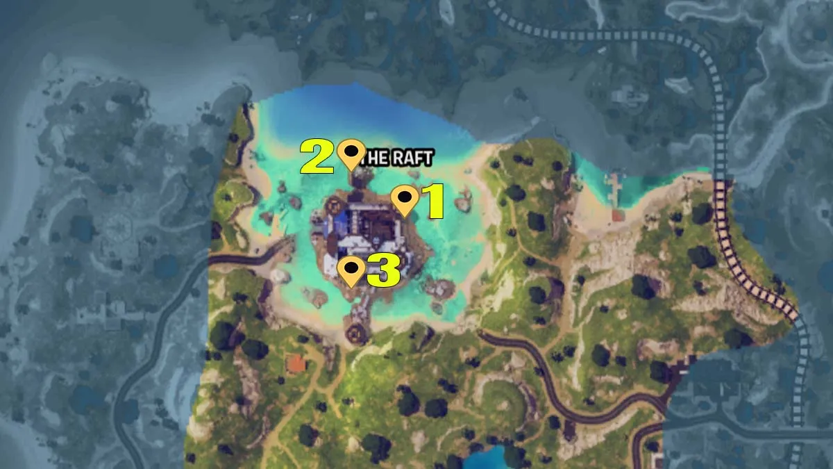 Fortnite map indicating Power Dampeners