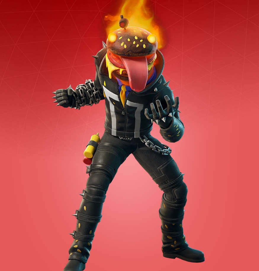 Burger Ghost Rider skin in Fortnite