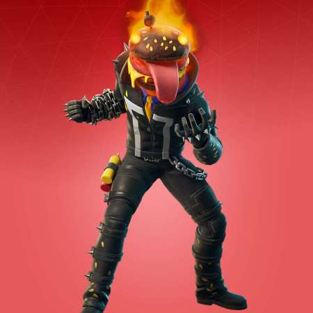 Burger Ghost Rider skin in Fortnite