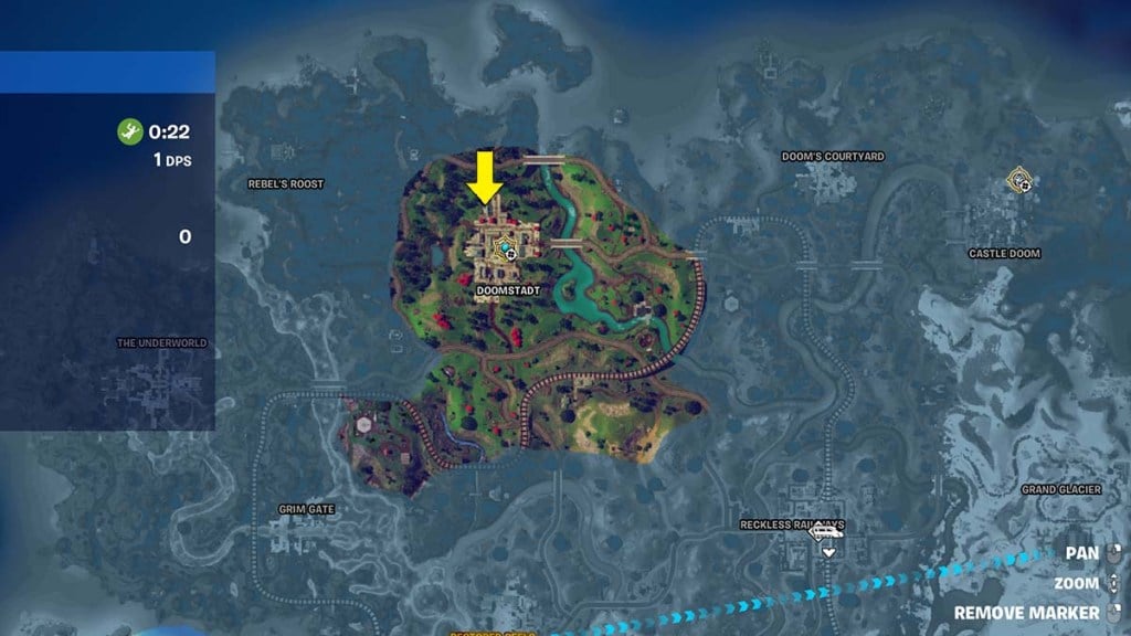 Fortnite Stark Fan Club location on map