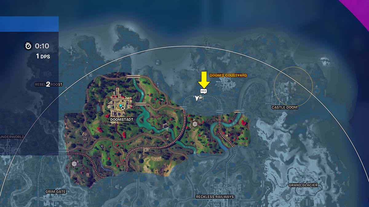 Location of Fortnite War Machine on map