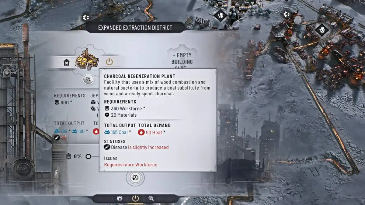 Charcoal Regeneration Plant in Frostpunk 2