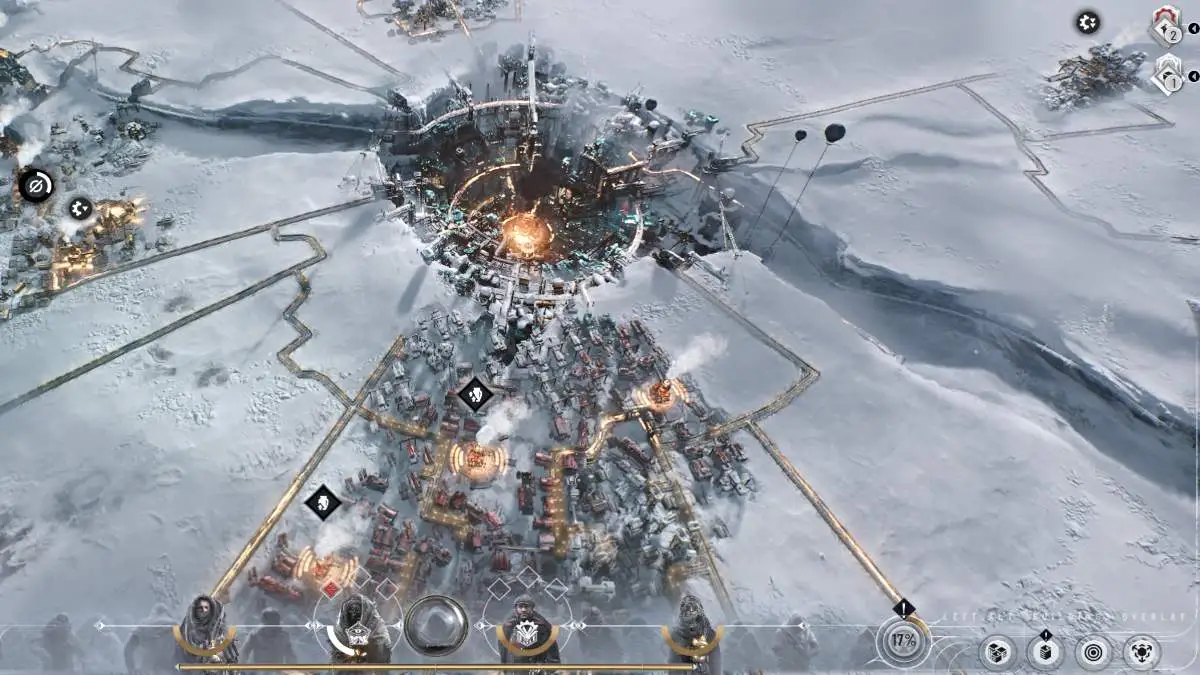 Faction trust meters in Frostpunk 2