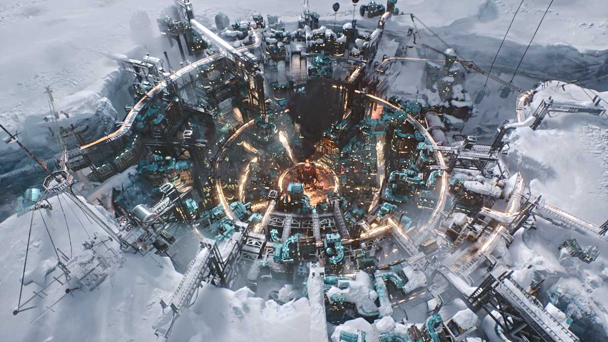 Center of New London in Frostpunk 2