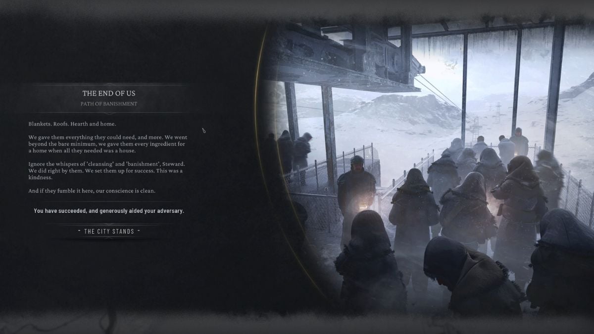 Frostpunk 2 removal ending