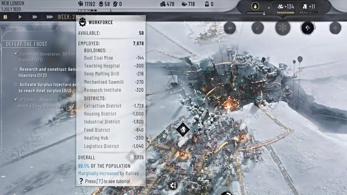 Как получить больше рабочей силы в Frostpunk 2